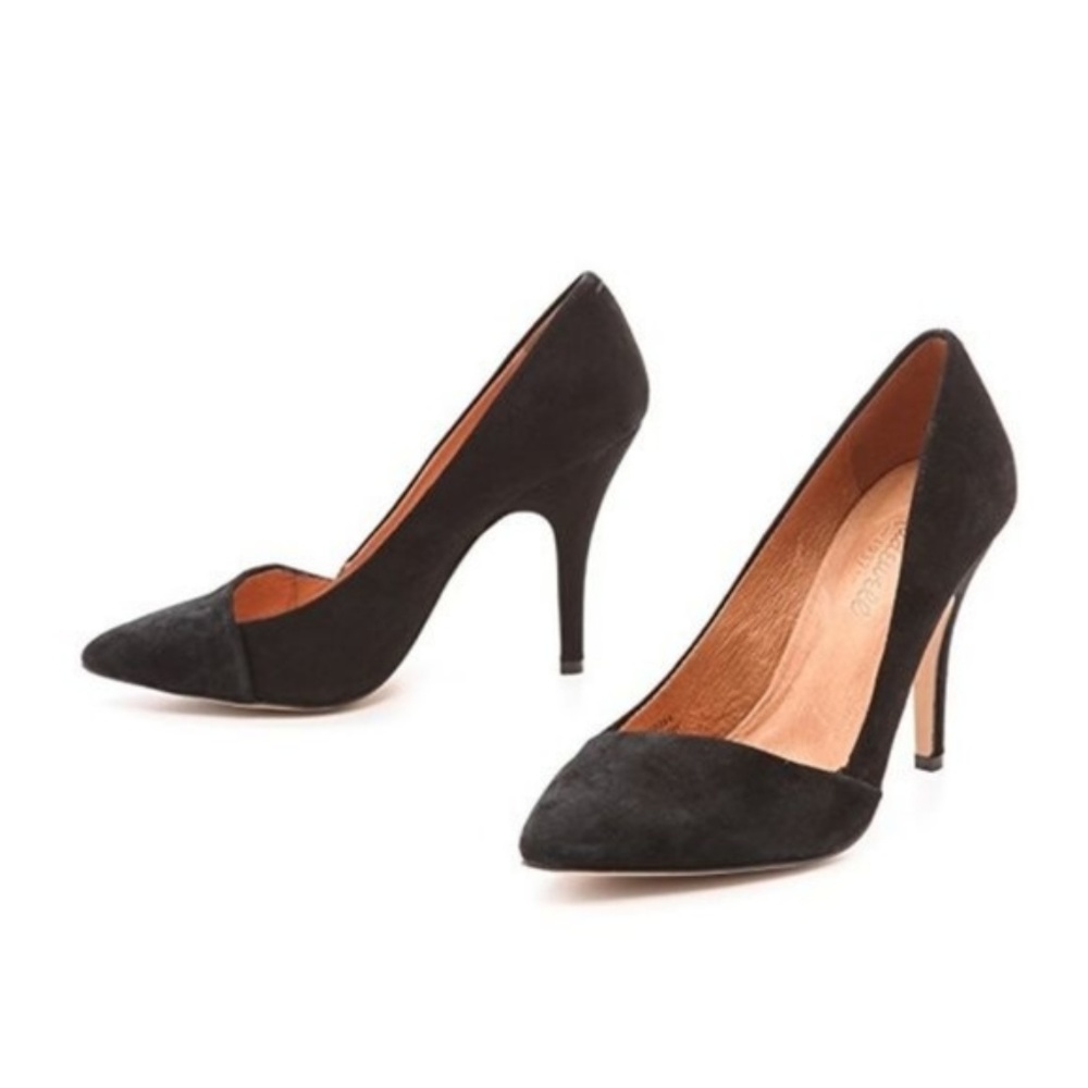 Madewell Mira Suede Heel [Black]
